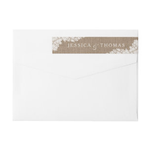 Rustic Burlap & Vintage White Snöre Collection Etikettband
