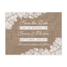 Rustic Burlap & Vintage White Snöre Collection