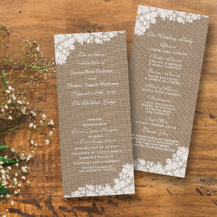 Rustic Burlap & Vintage White Snöre Collection Program