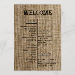 Rustic Burlap Wedding Program – Personalized