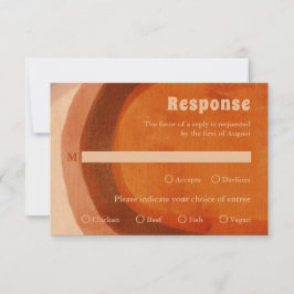 Rustic Burnt Orange Arch Modern Bröllop OSA Kort