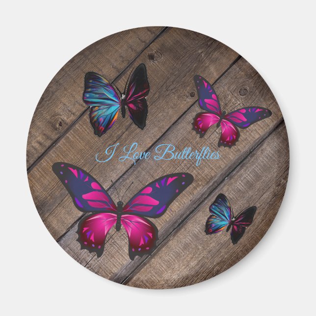 Rustic Butterflies Magnet (Framsidan)