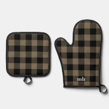 Rustic Cabin Black Brown Buffalo Play Mönster