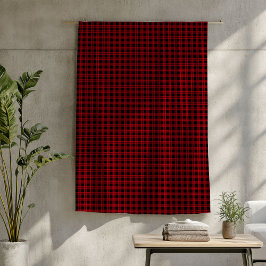 Rustic Cabin Blanket Red Black Buffalo Play-utseen Fleecefilt