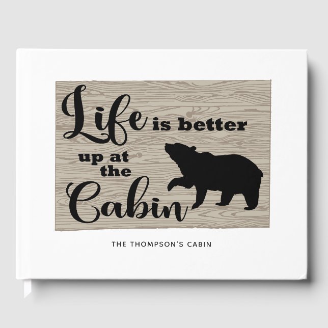 Rustic Cabin Gästböcker (Framsida)