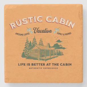 Rustic Cabin Life är bättre på Cabin Stenunderlägg