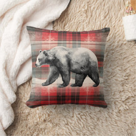 Rustic Cabin Lodge Bear på Red Play Kudde