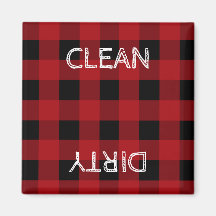 Rustic Cabin Red and Black Dishwasher