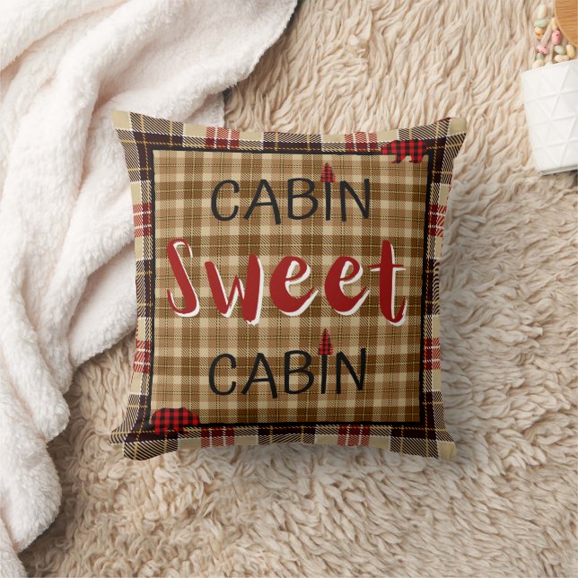 Rustic Cabin Sweet Cabin Scotch Play Kudde (Filt)