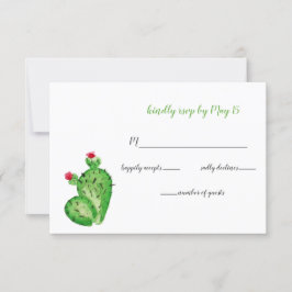 Rustic Cacti Bröllopedation osa Kort