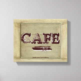 Rustic Cafe Kitchen Kanvastryck - Åldras Paint 2.0