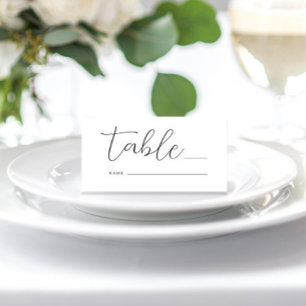 Rustic Calligraphy Bröllop Bord Placeringskort