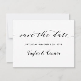 Rustic Calligraphy Bröllop spara datum Inbjudningar