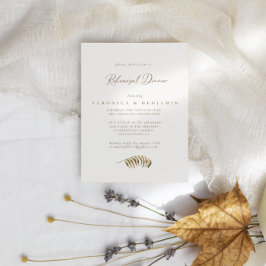 Rustic Calligraphy Dusty Greenery Rehearsal Dinner Inbjudningar