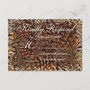 Rustic Camo Camouflage Bröllop OSA Cards Kort