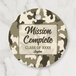 Rustic Camouflage Earthy Shades of Brown & Tan Gåvor Etiketter