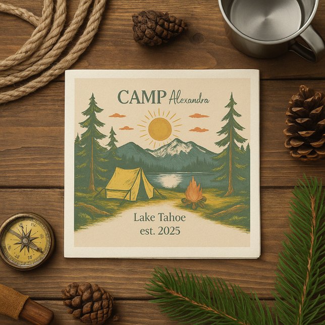 Rustic Camp Helg Retreat Bachelorette Pappersservett (Skapare uppladdad)