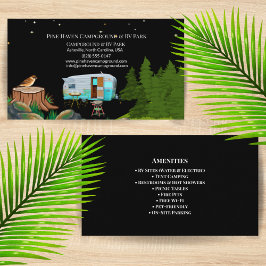 Rustic Campground RV Park Outdoor Layout Visitkort