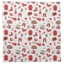 Rustic Camping Essentials med Äventyr Mönster