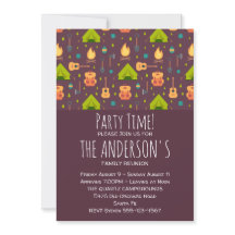 Rustic Camping Mönster Tält och Guitars Reunion