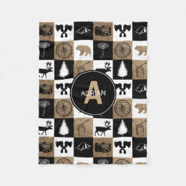 Rustic Camping utomhus Äventyr Fleecefilt