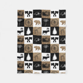 Rustic Camping utomhus Äventyr Fleecefilt