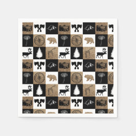 Rustic Camping utomhus Äventyr Pappersservett