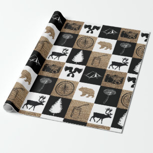 Rustic Camping utomhus Äventyr Presentpapper