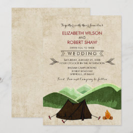 Rustic Camping Wedding-inbjudningar Inbjudningar