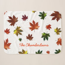 Rustic Canadian Maple Löv med ditt namn på White