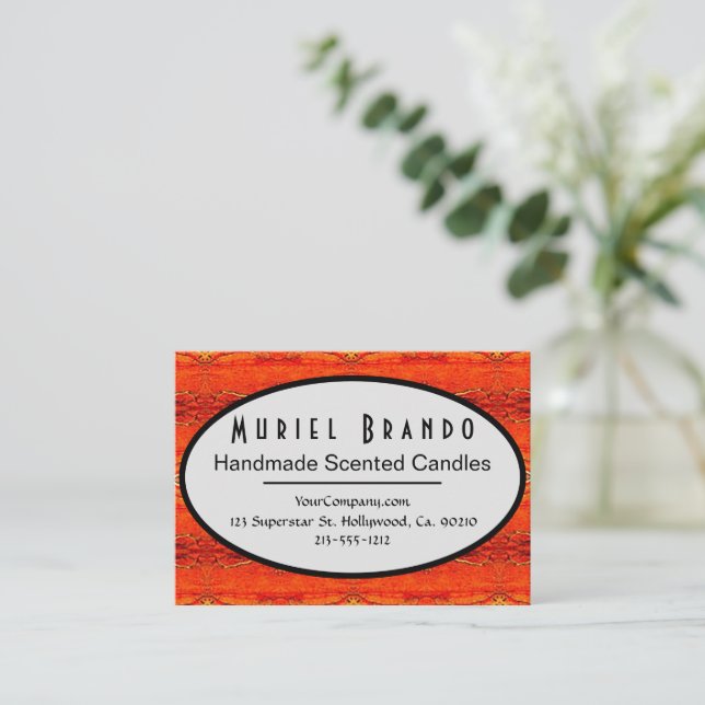 Rustic Candle Company Affärs Kort Leveranser (Stående Fram)