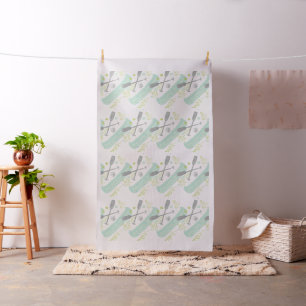 Rustic Canoe Paddles Garland Löv Mönster Tyg