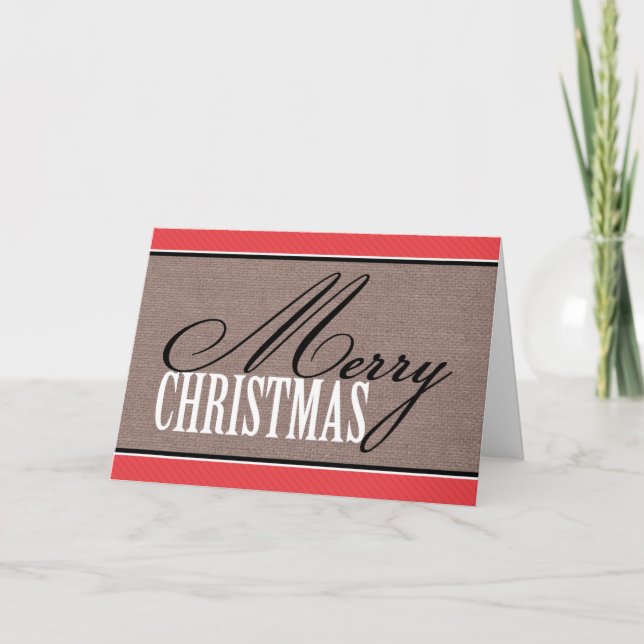 Rustic Canvas anpassningsbar God jul-kort Helgkort (Framsida)