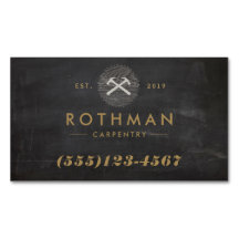 Rustic Carpenter Hammer Saw Construction Logotyp B