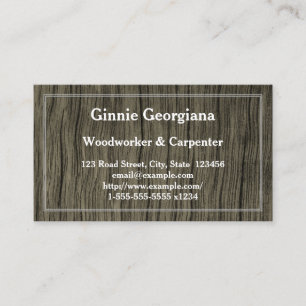 Rustic Carpenter, Woodworkers, Träd Care Visitkort