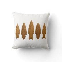 Rustic Carved Arrowhad Pillow