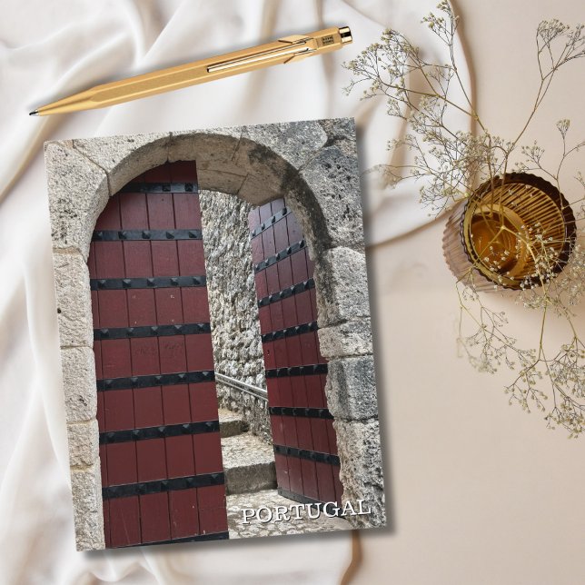 Rustic Castle Door Portugal Photography, Travel Helg Vykort (Skapare uppladdad)