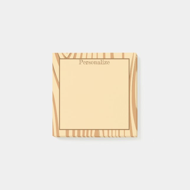 Rustic Cedar Wood Stain Plank Board Post-it Block (Framsida)