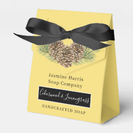 Rustic Cedarwood Lemongräs Artisan Soap Favor Box Presentaskar