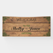 Rustic Celtic Claddagh Bröllop Banner