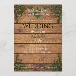 Rustic Celtic Claddagh bröllopsinbjudan Inbjudningar