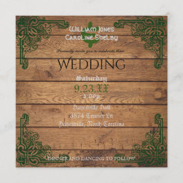 Rustic Celtic Claddagh bröllopsinbjudan Inbjudningar