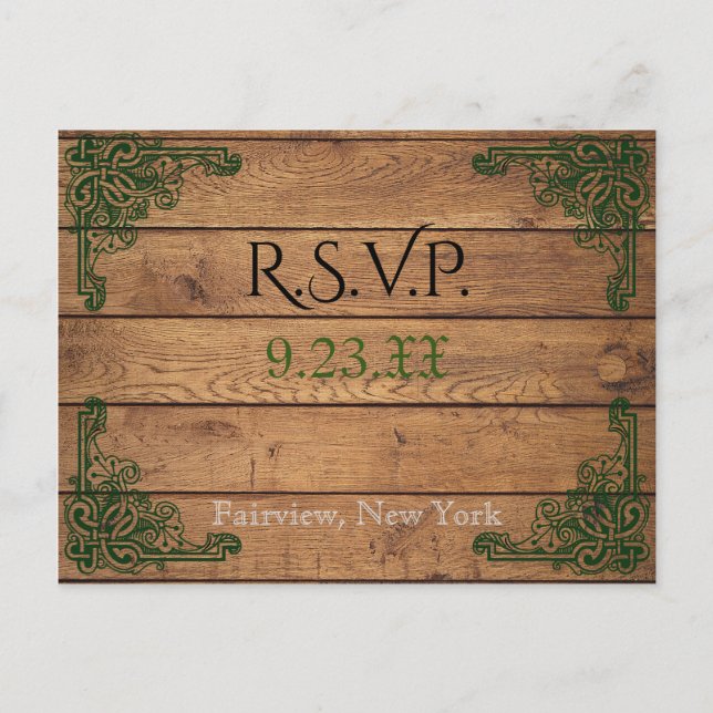 Rustic Celtic Claddagh OSA kort (Framsida)