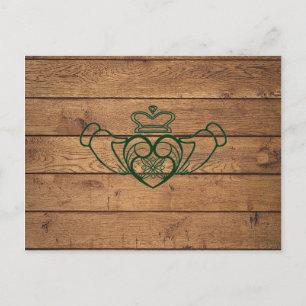 Rustic Celtic Claddagh Vykort