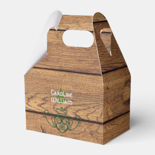 Rustic Celtic Claddagh Wood Struktur Presentaskar
