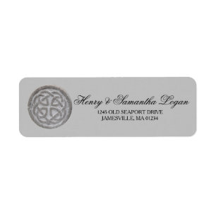 Rustic Celtic Knot-Returetiketter Returadress Etikett