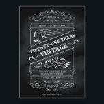 Rustic Chalkboard 21st Birthday Man Vintage Inbjudningar<br><div class="desc">Matchningsuppsättningen finns på www.zazzle.com/thecelebrationsco - Den här Westernare Vintagen i fantastisk kommer att ange tonen i din 21:a födelsedagsinbjudan i party från första början. Låt dina gäster bli entusiastiska för ditt stora evenemang och göra det till en av de mest minnesvärda födelsedagarna, med den här westerna av den rustiska för...</div>