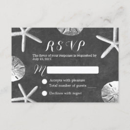 Rustic Chalkboard Beach Wedding OSA Kort