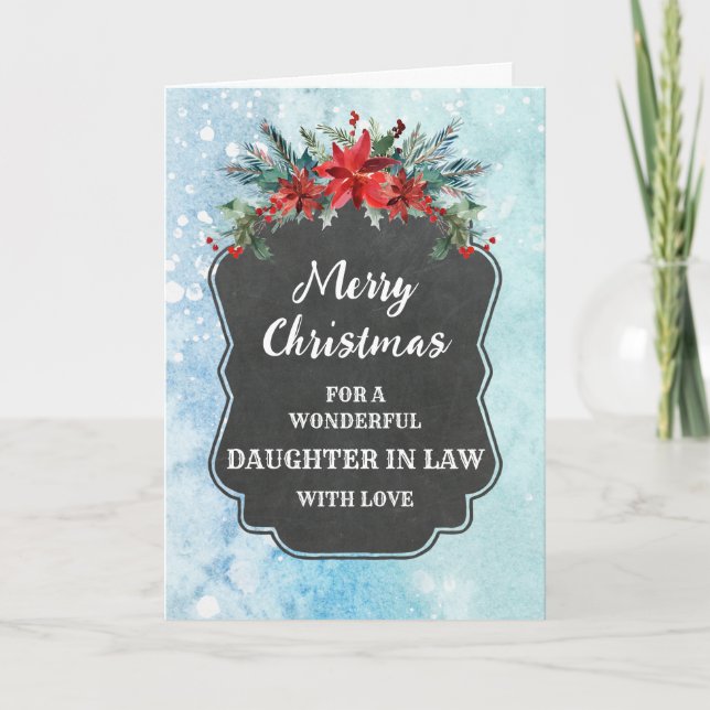 Rustic Chalkboard Dotter i Law God jul Kort (Framsida)