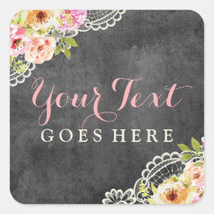 Rustic Chalkboard Farmhouse Ro Snöre Shabby chic Fyrkantigt Klistermärke